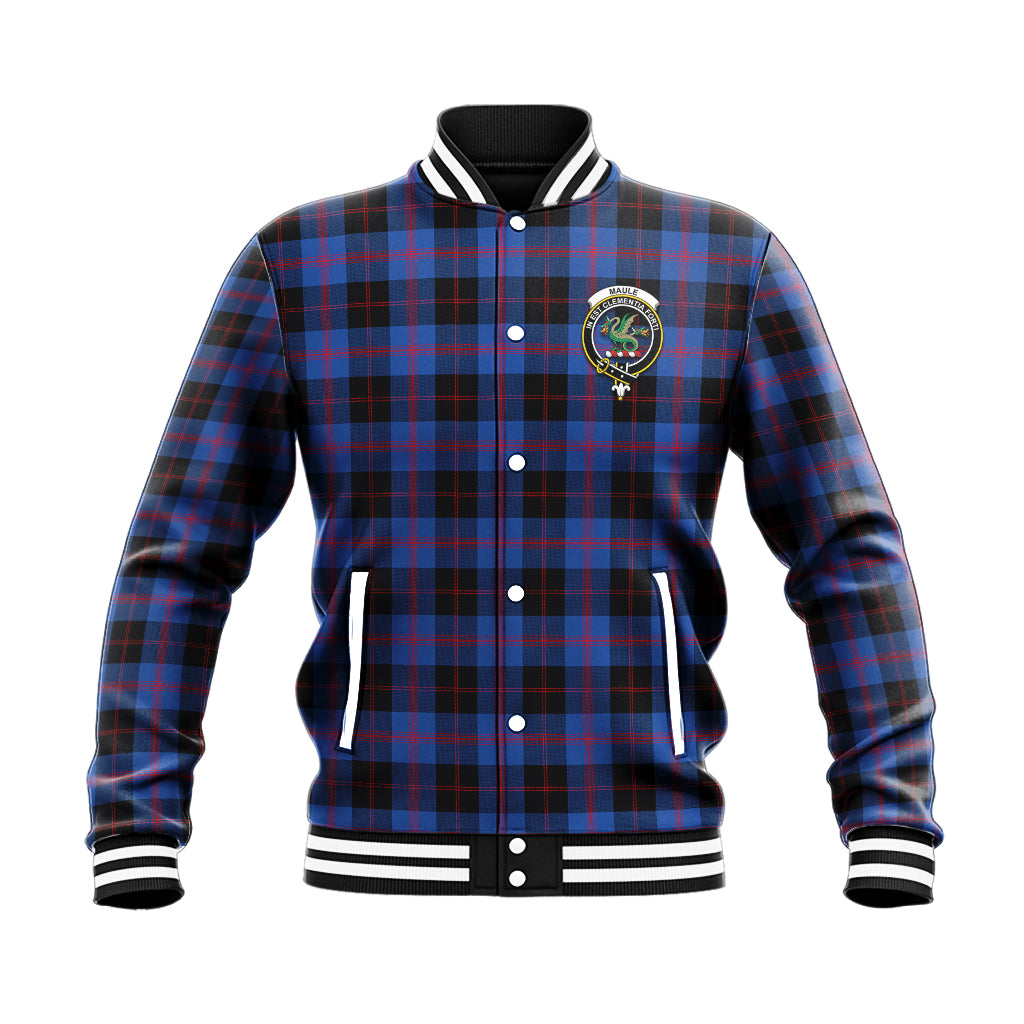 Maule Tartan Baseball Jacket with Family Crest - Tartan Vibes Clothing