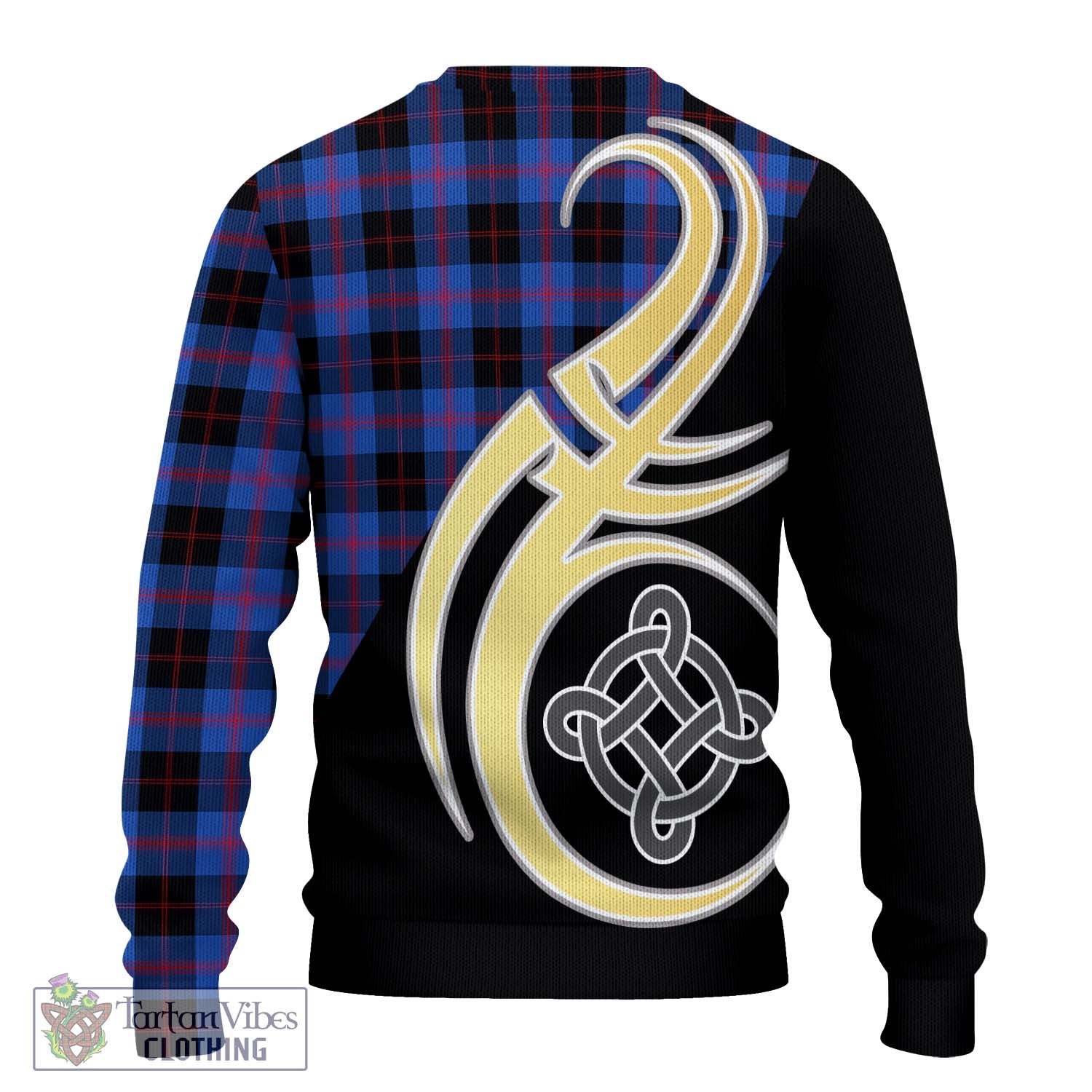 Maule Tartan Knitted Sweater with Family Crest and Celtic Symbol Style - Tartan Vibes Clothing