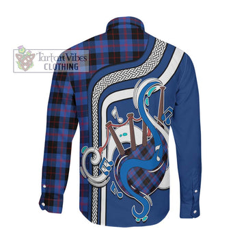 Maule Tartan Long Sleeve Button Shirt with Epic Bagpipe Style