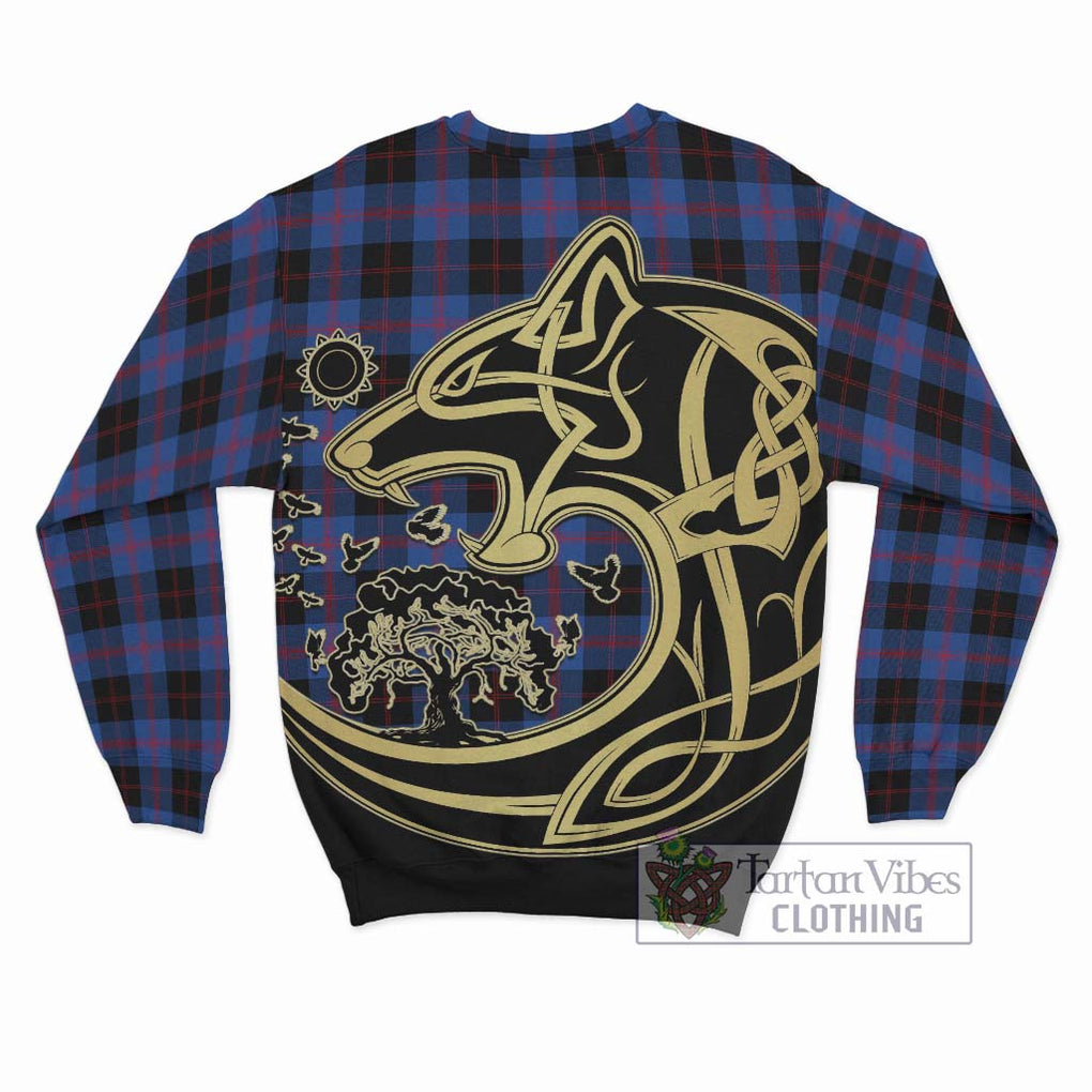 Maule Tartan Sweatshirt with Family Crest Celtic Wolf Style - Tartan Vibes Clothing