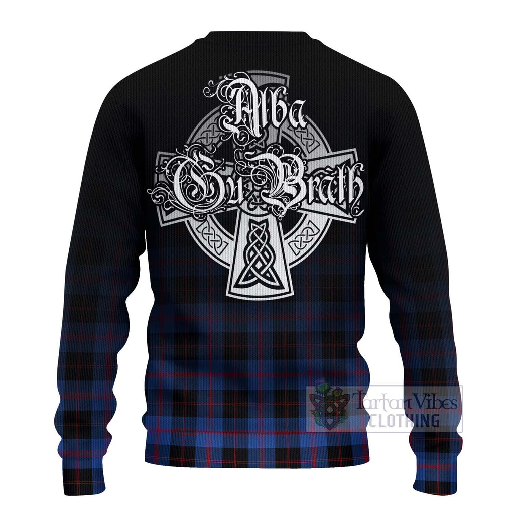 Tartan Vibes Clothing Maule Tartan Knitted Sweater Featuring Alba Gu Brath Family Crest Celtic Inspired