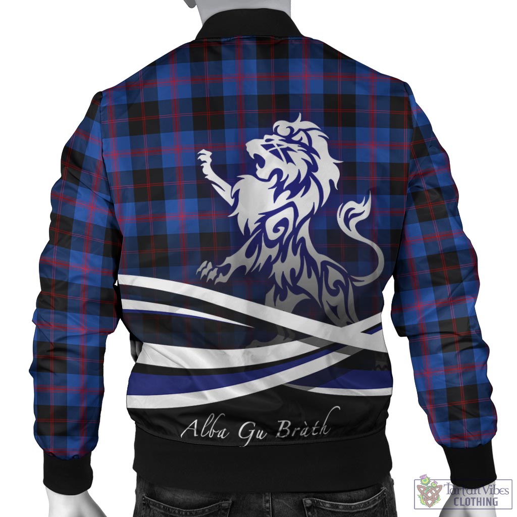 Maule Tartan Bomber Jacket with Alba Gu Brath Regal Lion Emblem - Tartan Vibes Clothing