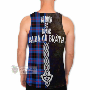 Maule Tartan Family Crest Men's Tank Top Alba Gu Brath Be Brave Lion Ancient Style
