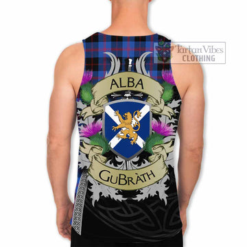 Maule Tartan Family Crest Men's Tank Top Lion Rampant Royal Thistle Shield Celtic Inspired