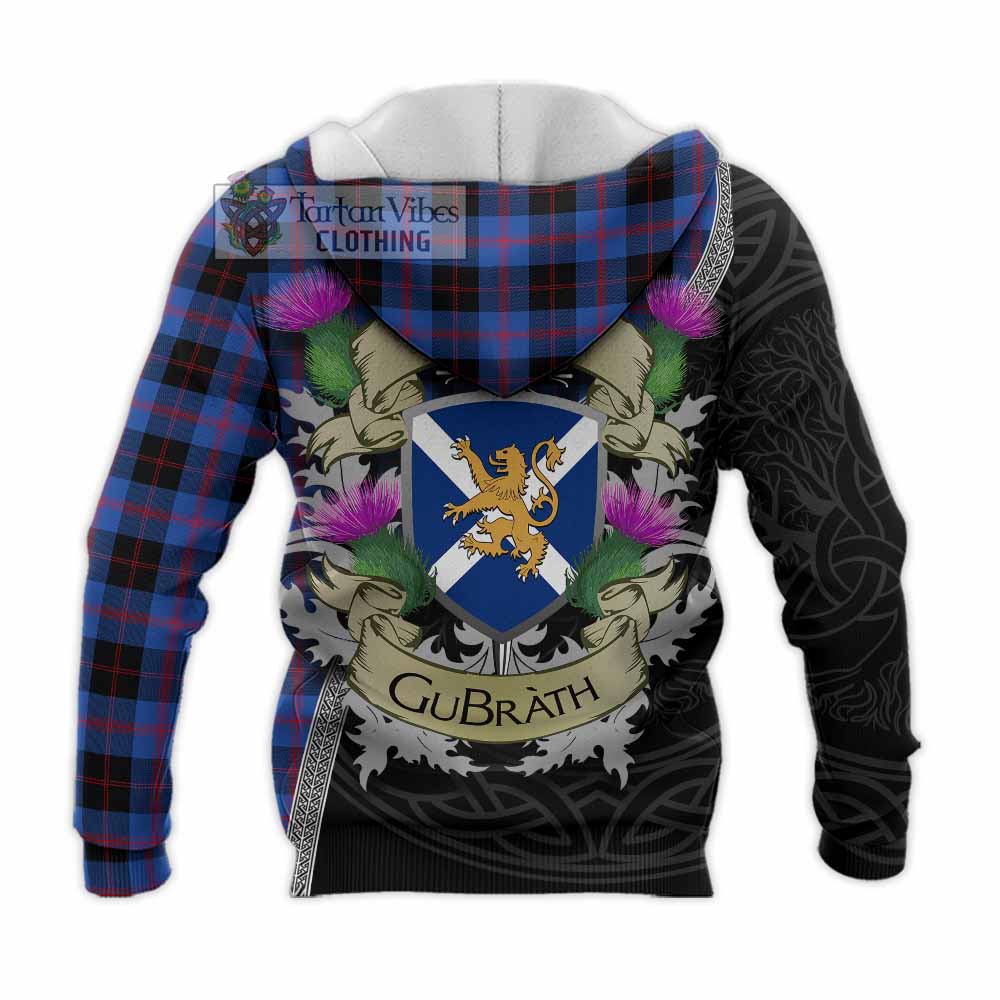 Tartan Vibes Clothing Maule Tartan Family Crest Knitted Hoodie Lion Rampant Royal Thistle Shield Celtic Inspired