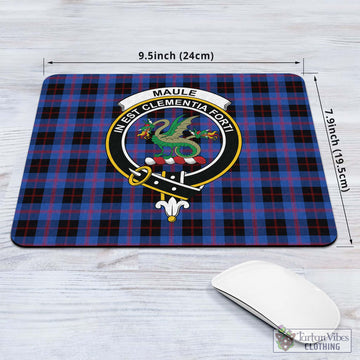 Tartan Vibes Clothing Maule Tartan Mouse Pad with Family Crest
