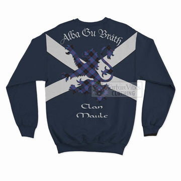 Maule Tartan Lion Rampant Sweatshirt Proudly Display Your Heritage with Alba Gu Brath and Clan Name
