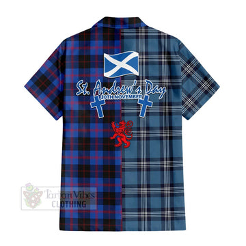 Maule Tartan Hawaiian Shirt Happy St. Andrew's Day Half Tartan Style