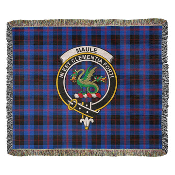 Maule Tartan Woven Blanket with Family Crest