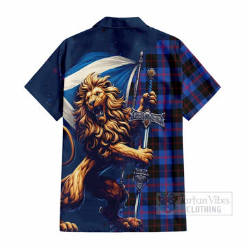 Maule Tartan Family Crest Hawaiian Shirt with Scottish Majestic Lion