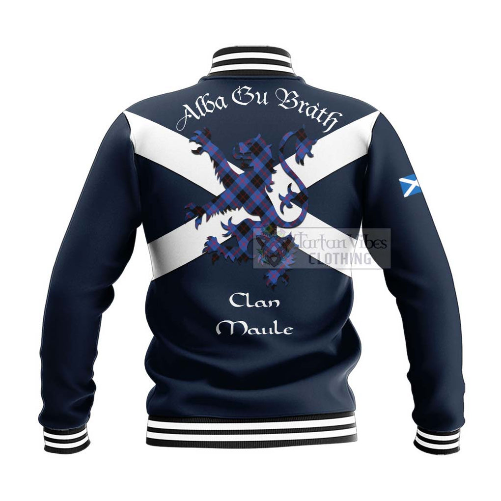 Tartan Vibes Clothing Maule Tartan Lion Rampant Baseball Jacket – Proudly Display Your Heritage with Alba Gu Brath and Clan Name
