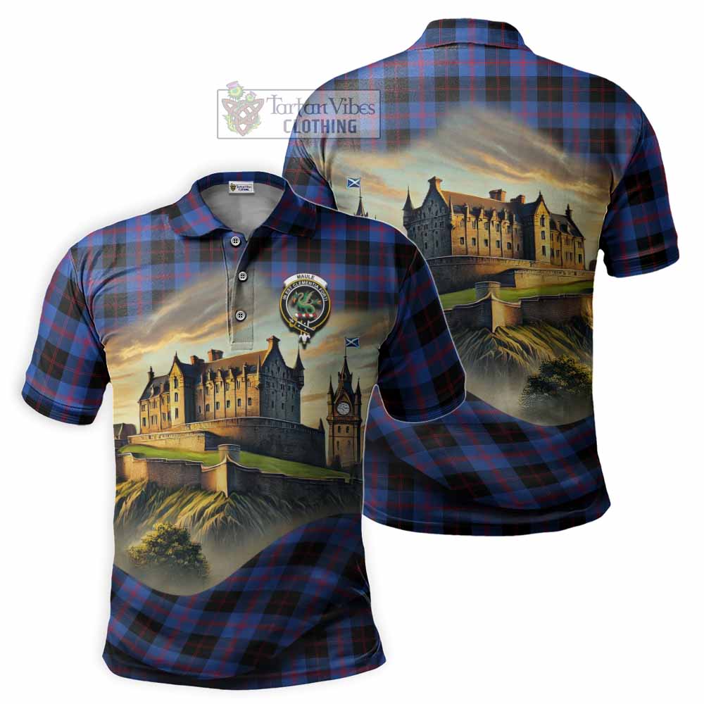 Tartan Vibes Clothing Maule Tartan Family Crest Polo Shirt with Scottish Ancient Castle Stype