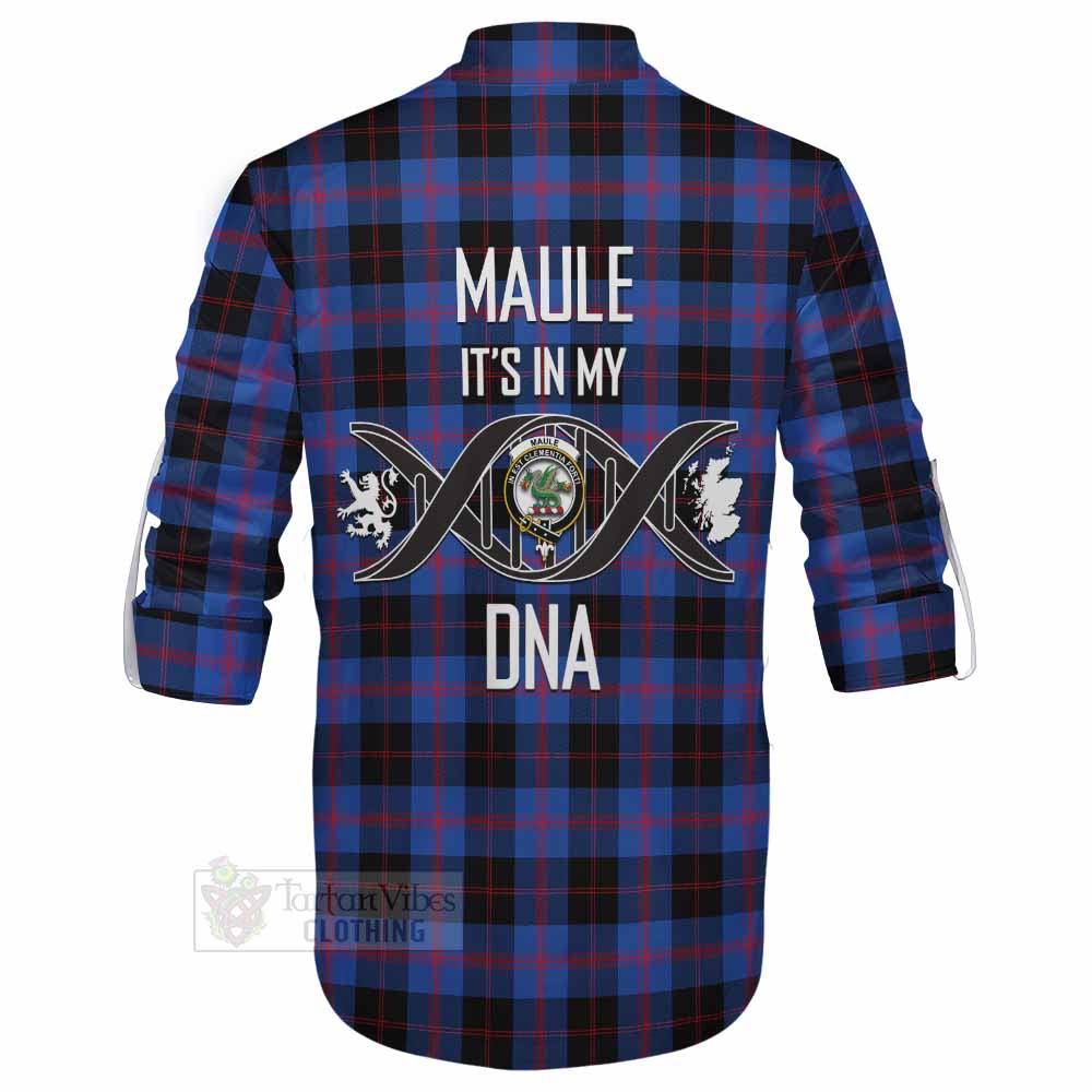 Tartan Vibes Clothing Maule Tartan Ghillie Kilt Shirt with Family Crest DNA In Me Style