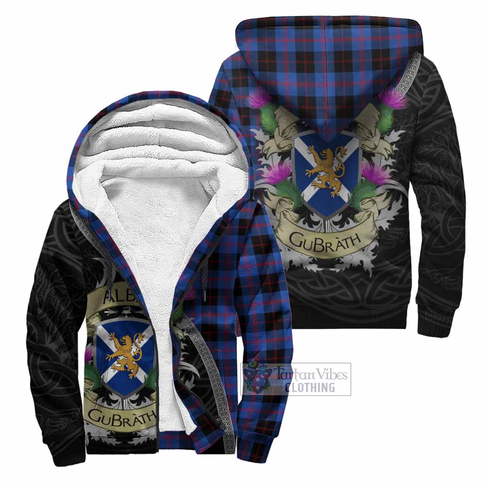 Tartan Vibes Clothing Maule Tartan Family Crest Sherpa Hoodie Lion Rampant Royal Thistle Shield Celtic Inspired