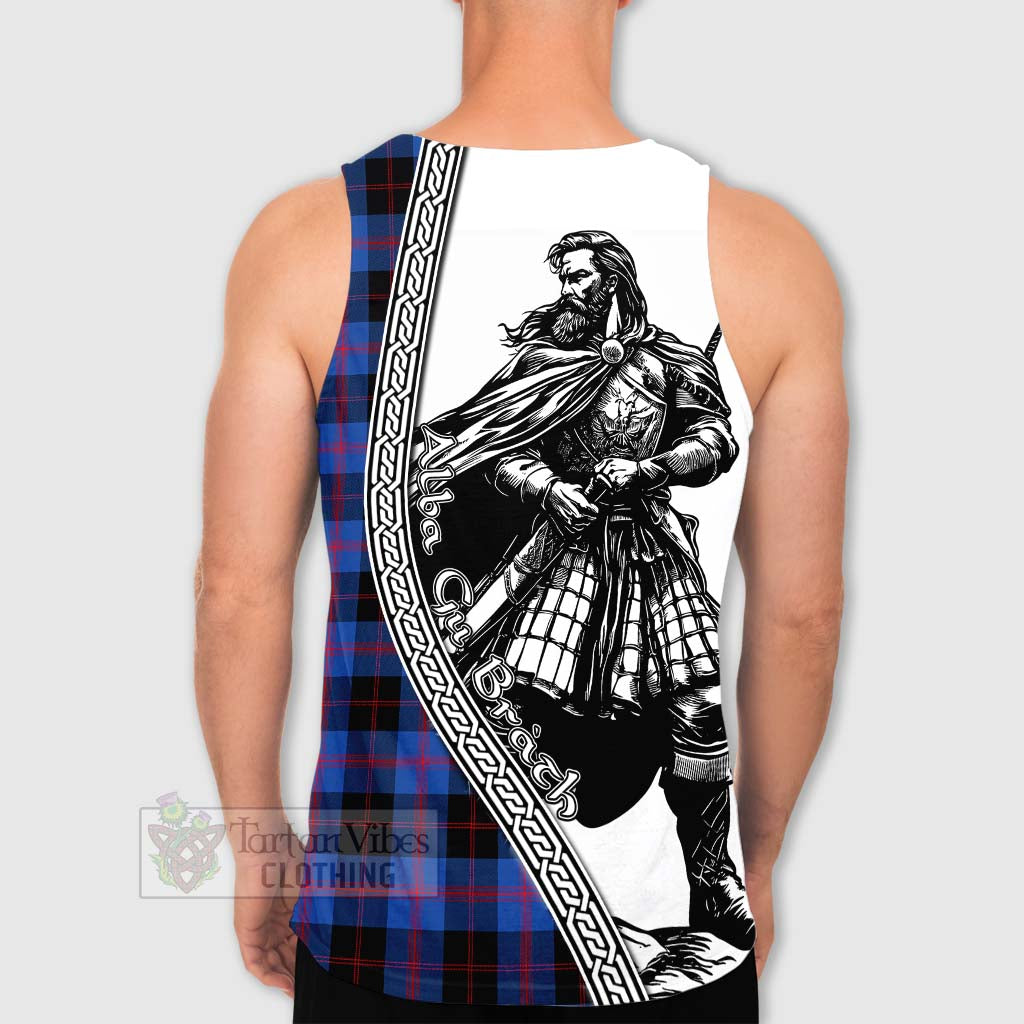 Tartan Vibes Clothing Maule Tartan Clan Crest Men's Tank Top with Highlander Warrior Celtic Style