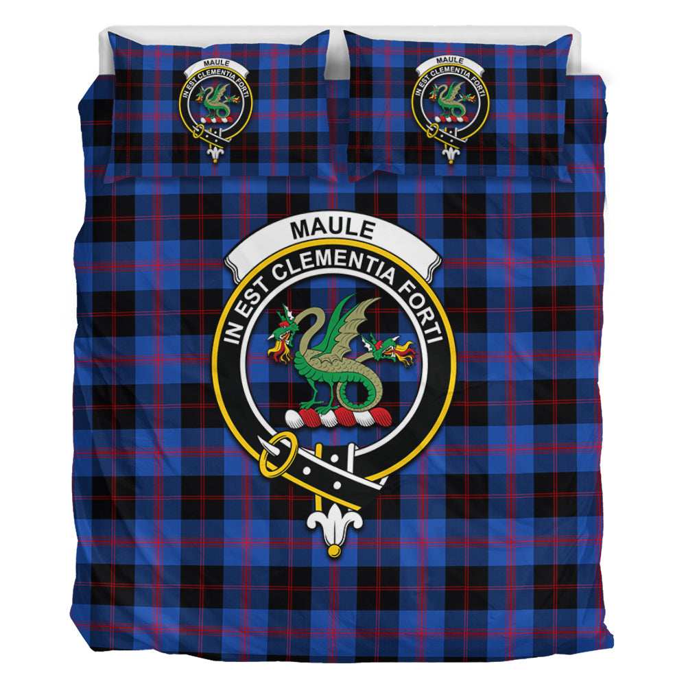 Maule Tartan Bedding Set with Family Crest - Tartan Vibes Clothing