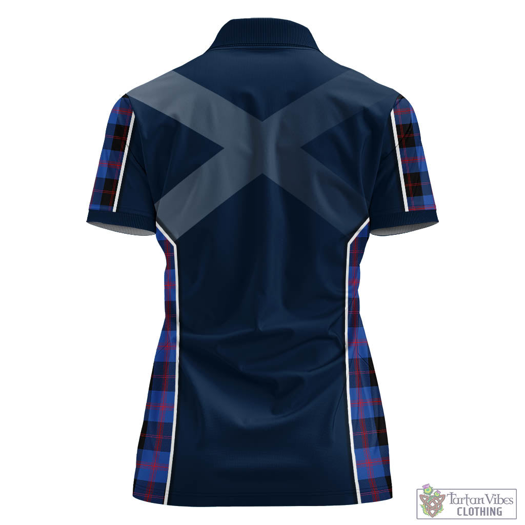 Tartan Vibes Clothing Maule Tartan Women's Polo Shirt with Family Crest and Lion Rampant Vibes Sport Style