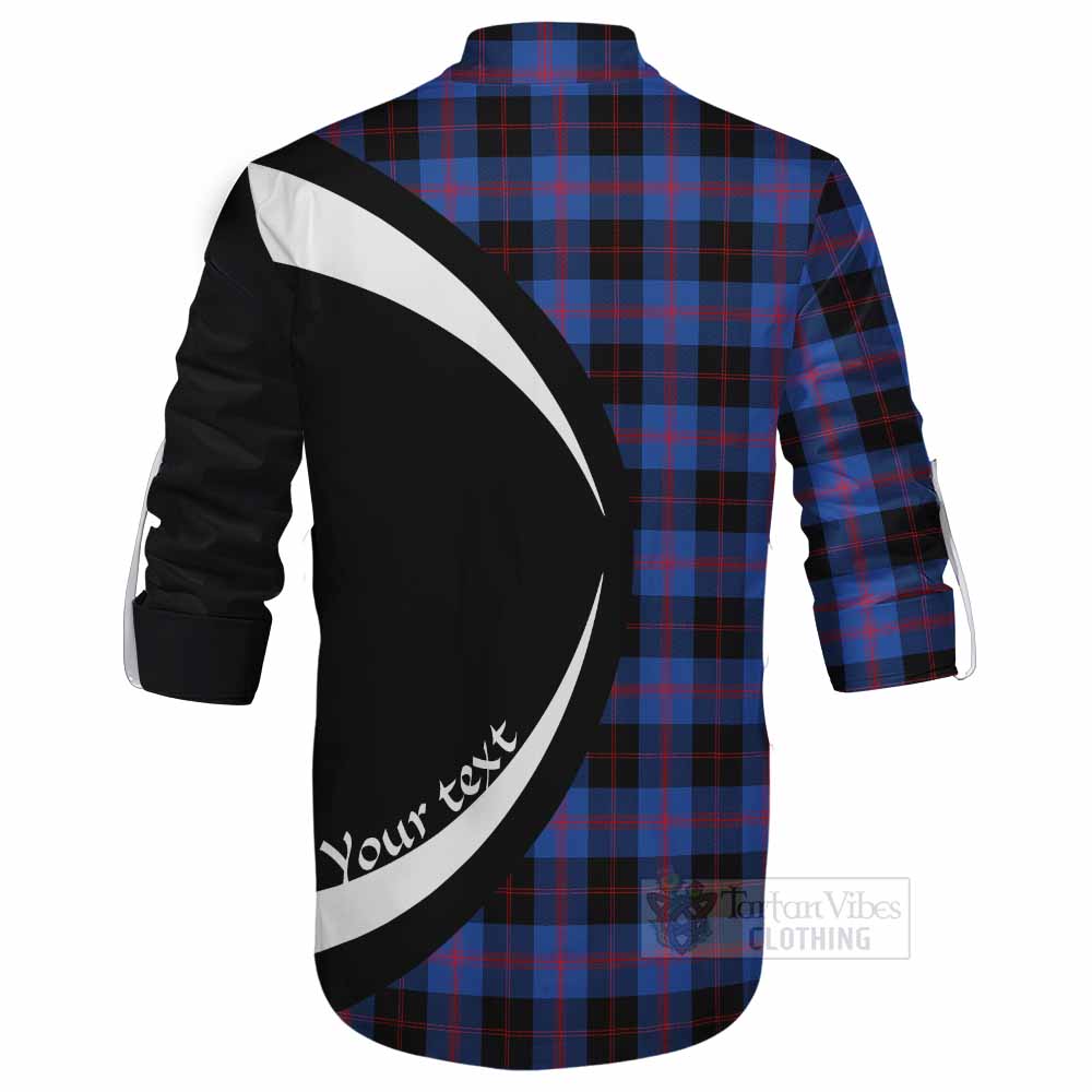 Tartan Vibes Clothing Maule Tartan Ghillie Kilt Shirt with Family Crest Circle Style