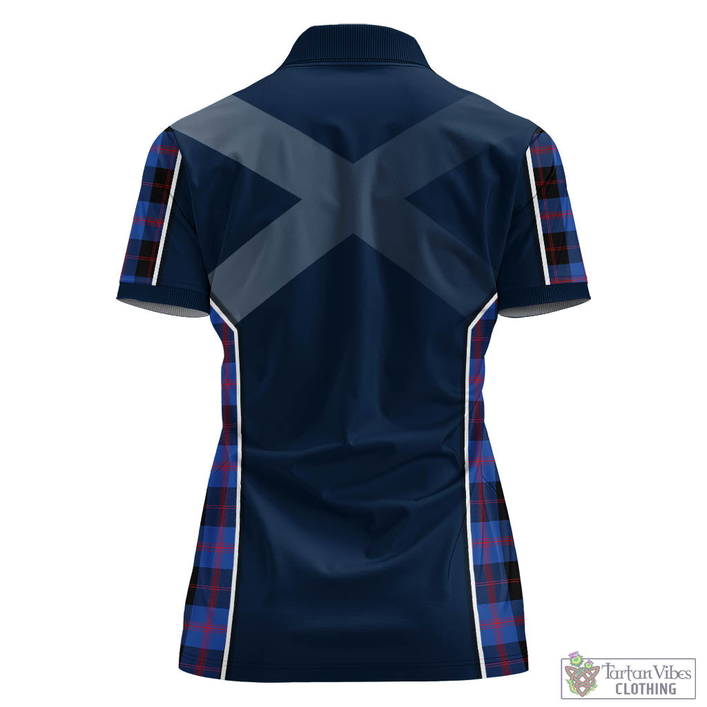 Tartan Vibes Clothing Maule Tartan Women's Polo Shirt with Family Crest and Scottish Thistle Vibes Sport Style