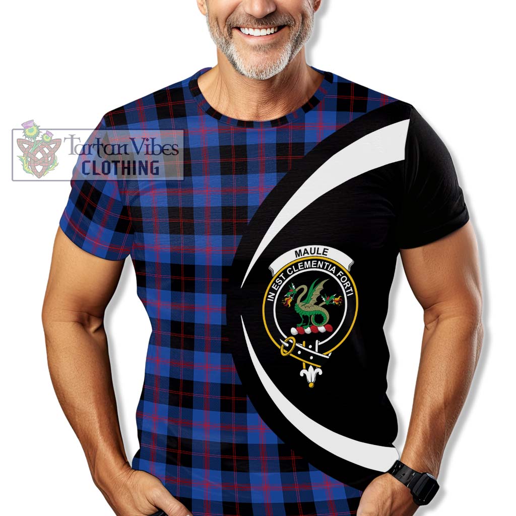 Tartan Vibes Clothing Maule Tartan T-Shirt with Family Crest Circle Style