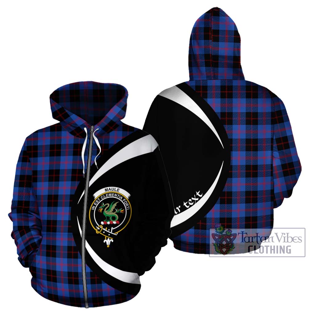 Maule Tartan Hoodie with Family Crest Circle Style - Tartan Vibes Clothing