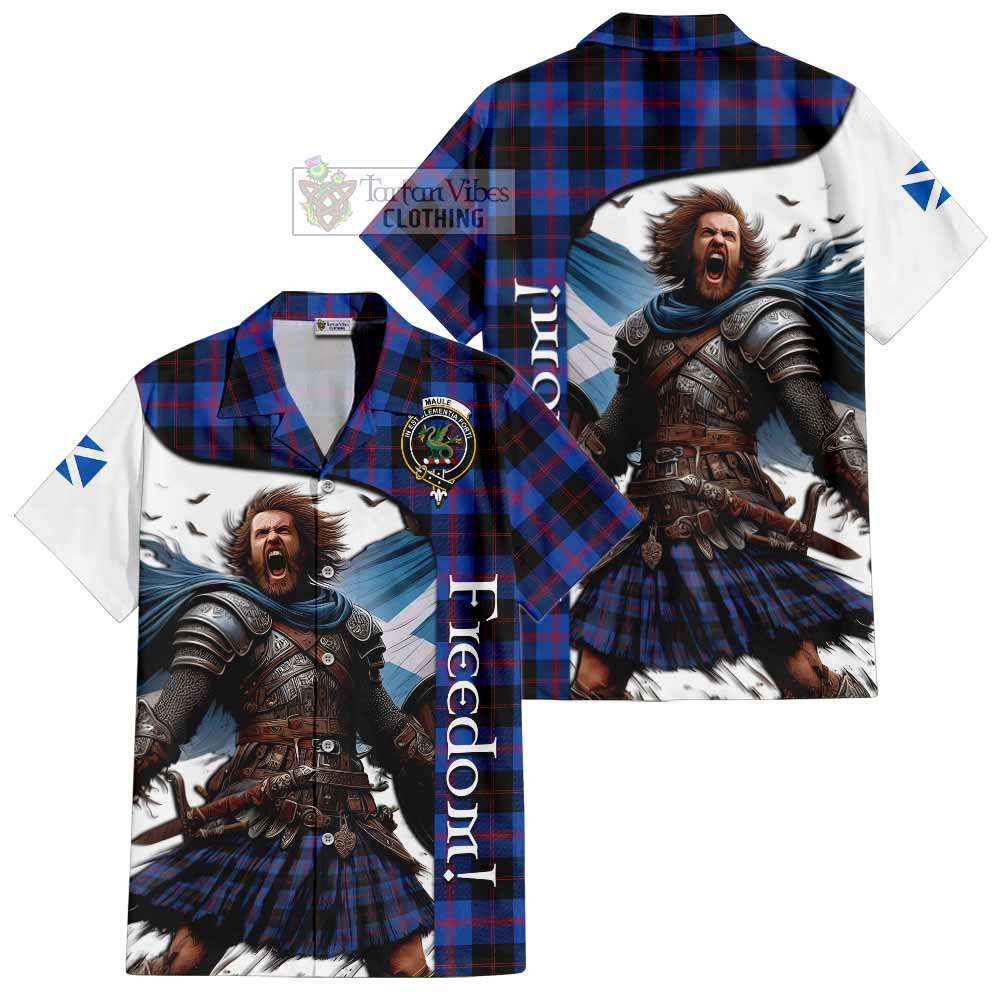 Maule Crest Tartan Hawaiian Shirt Inspired by the Freedom of Scottish Warrior - Tartan Vibes Clothing
