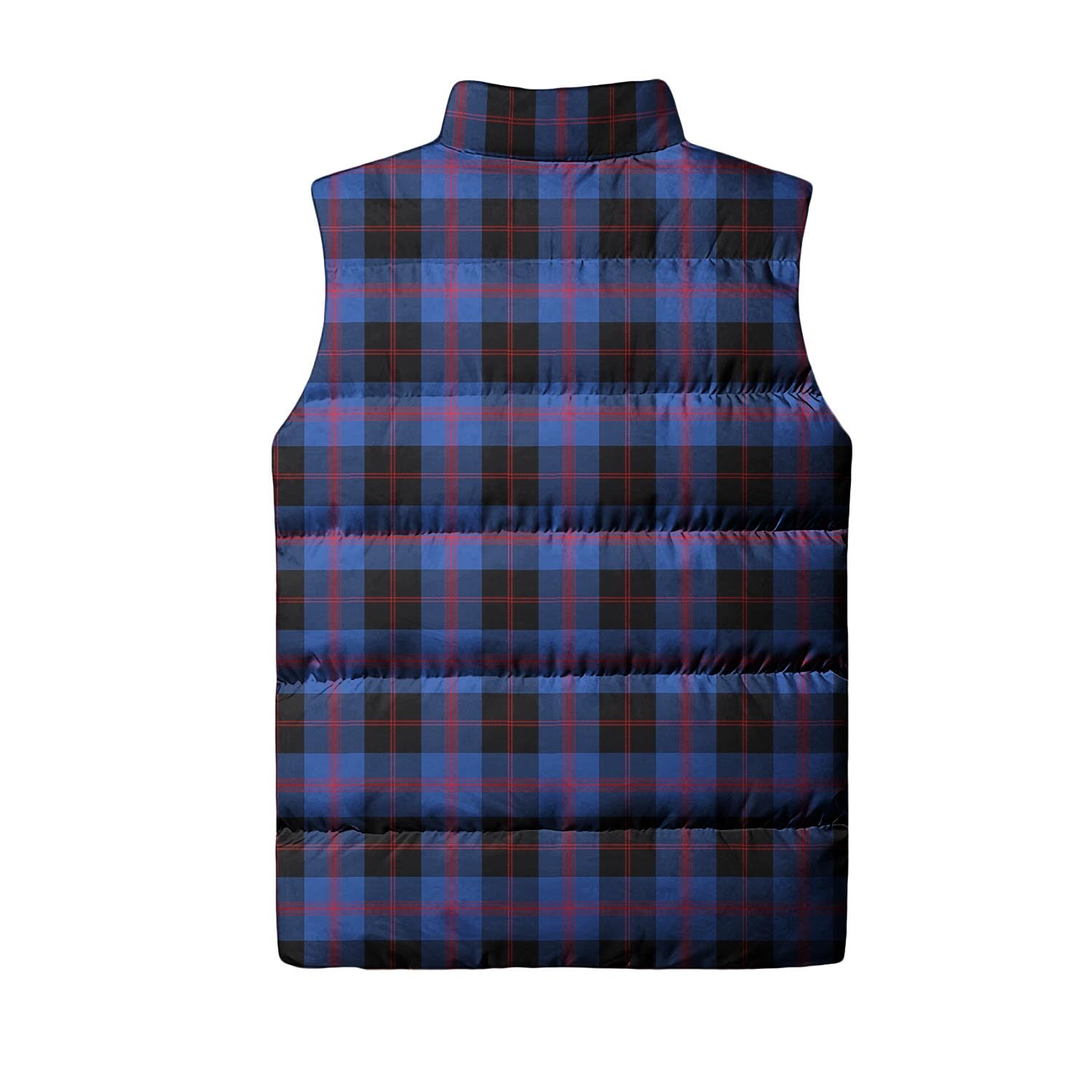 Maule Tartan Sleeveless Puffer Jacket with Family Crest - Tartanvibesclothing