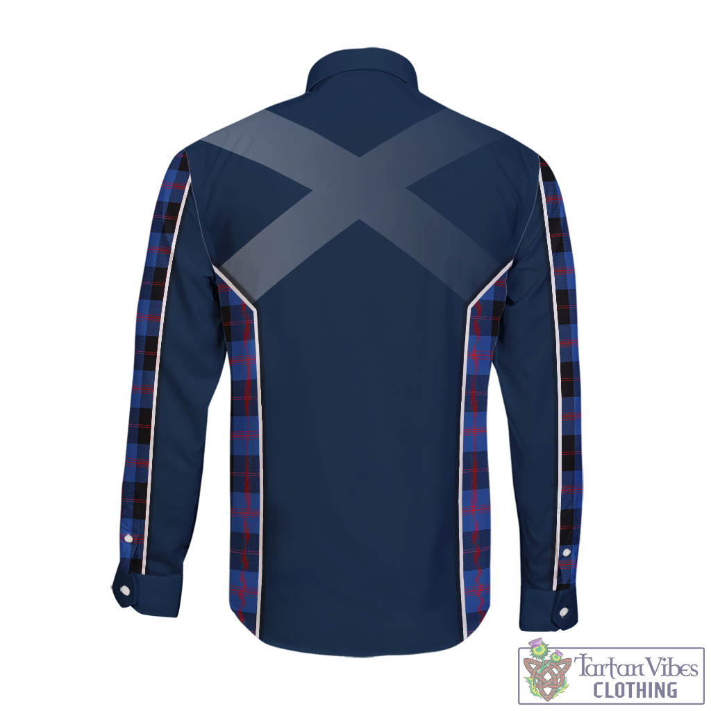 Tartan Vibes Clothing Maule Tartan Long Sleeve Button Up Shirt with Family Crest and Scottish Thistle Vibes Sport Style