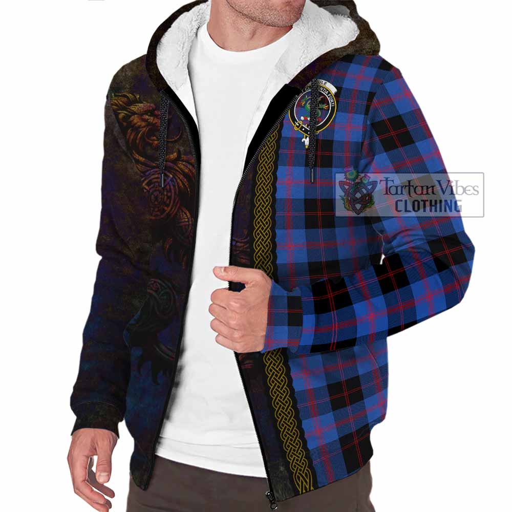 Tartan Vibes Clothing Maule Tartan Family Crest Sherpa Hoodie Alba Gu Brath Be Brave Lion Ancient Style