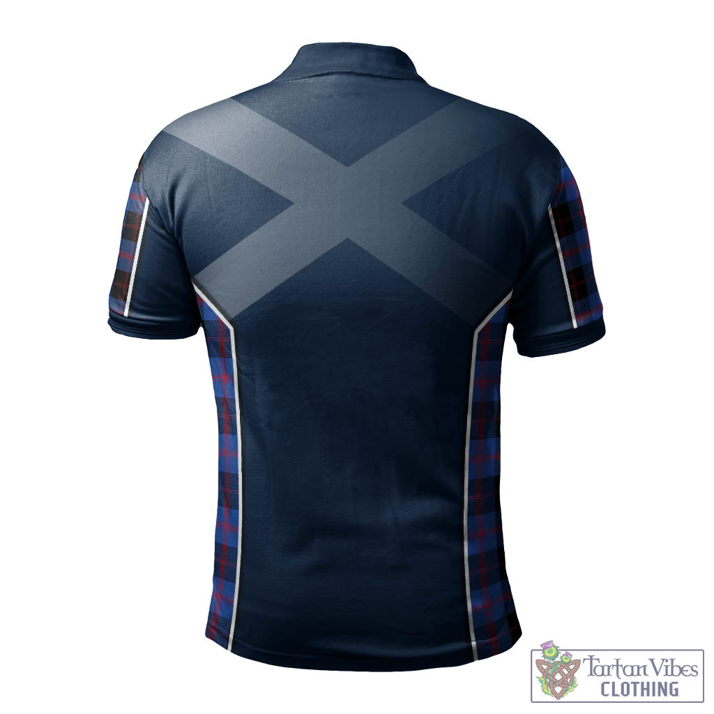 Tartan Vibes Clothing Maule Tartan Men's Polo Shirt with Family Crest and Scottish Thistle Vibes Sport Style