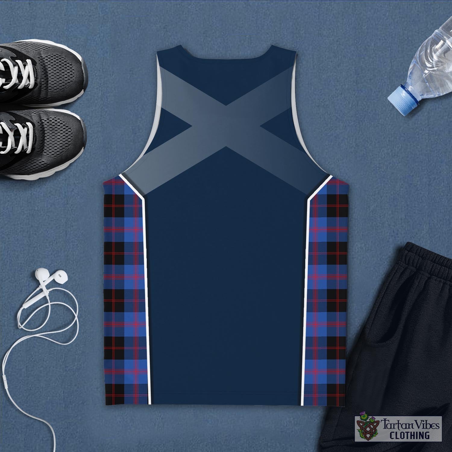 Tartan Vibes Clothing Maule Tartan Men's Tanks Top with Family Crest and Scottish Thistle Vibes Sport Style