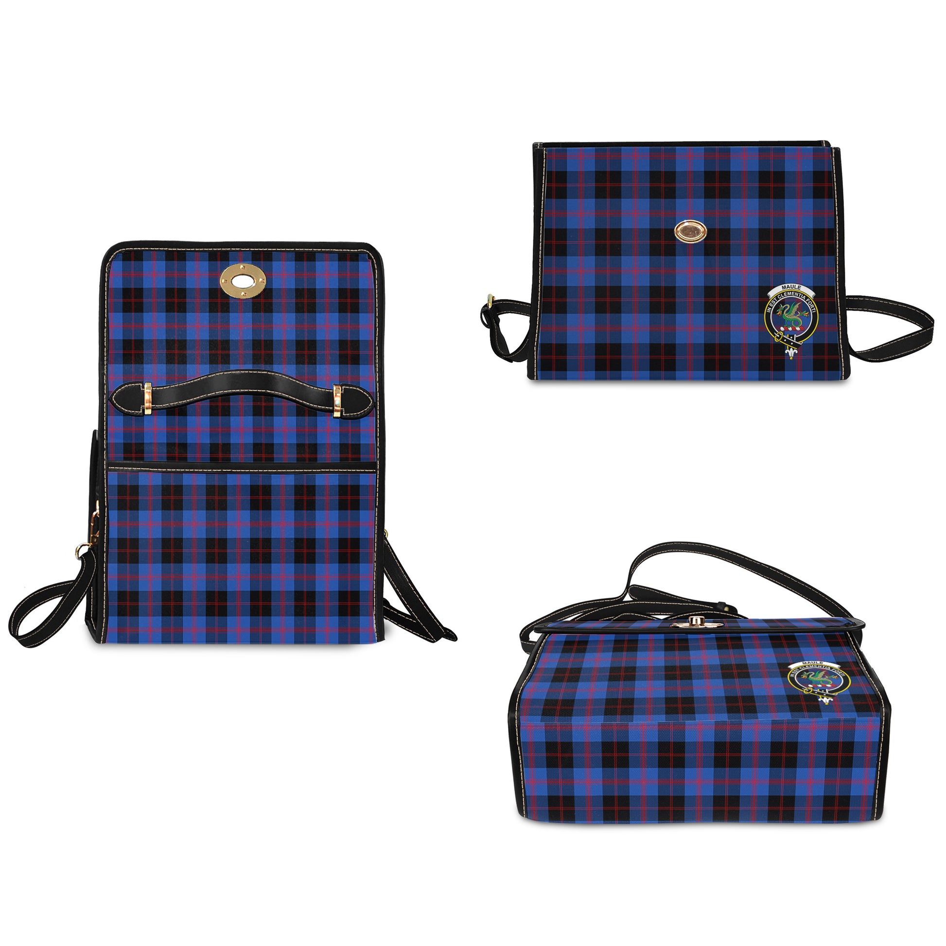 maule-tartan-leather-strap-waterproof-canvas-bag-with-family-crest
