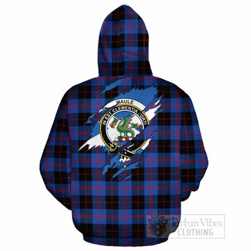Maule Clan Crest In Me Tartan Cotton Hoodie Scotland Flag Style