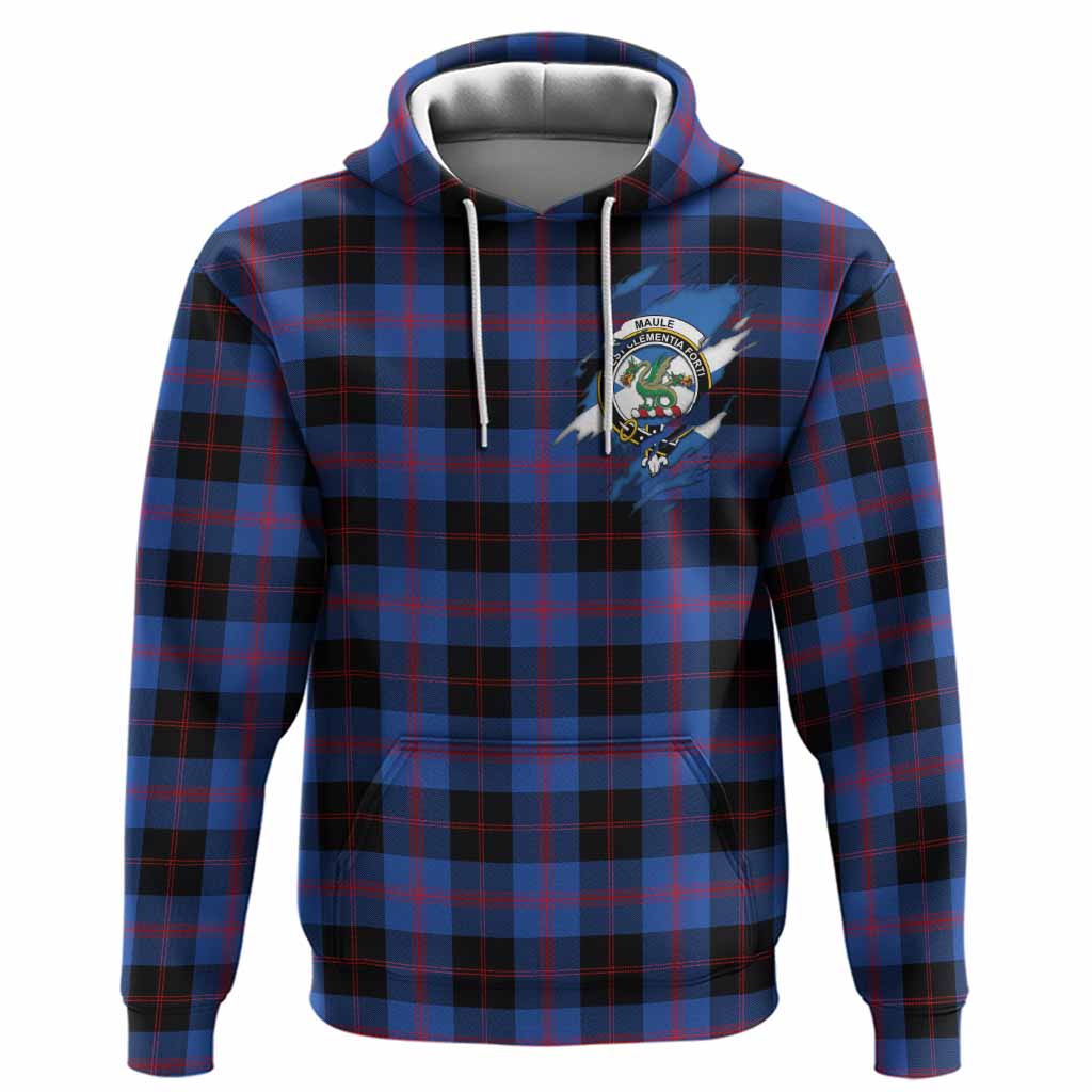 Maule Clan Crest In Me Tartan Hoodie Scotland Flag Style