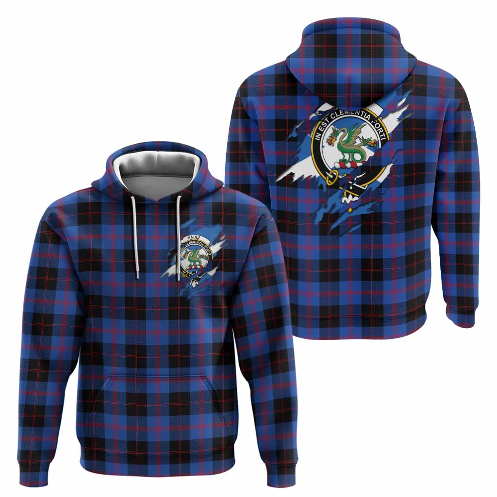 Maule Clan Crest In Me Tartan Hoodie Scotland Flag Style