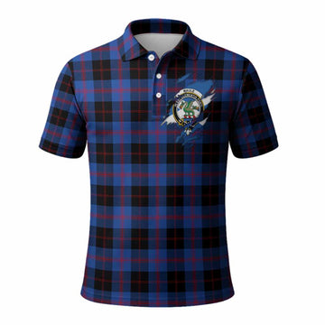 Maule Clan Crest In Me Tartan Polo Shirt Scotland Flag Style