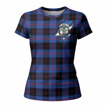 Maule Clan Crest In Me Tartan Women T shirt Scotland Flag Style