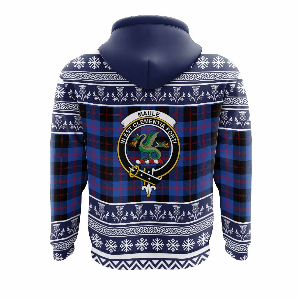 Maule Clan Tartan Christmas Hoodie with Family Crest - Tartan Vibes Clothing