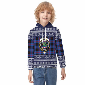 Maule Clan Tartan Christmas Kid Hoodie with Family Crest