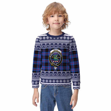 Maule Clan Tartan Christmas Kid Ugly Sweatshirt with Family Crest