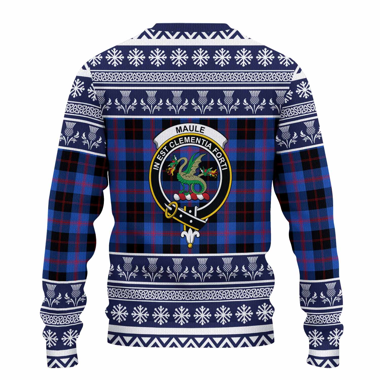 Maule Clan Tartan Christmas Ugly Sweater with Family Crest - Tartan Vibes Clothing