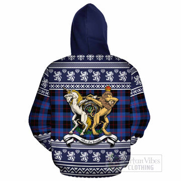 Maule Clan Tartan Crest Christmas Cotton Hoodie Coat of Arms Funny Style