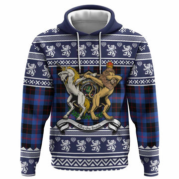 Maule Clan Tartan Crest Christmas Hoodie Coat of Arms Funny Style
