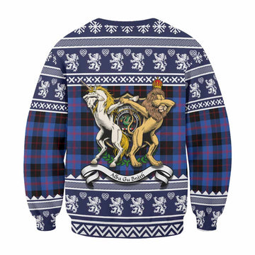 Maule Clan Tartan Crest Christmas Sweatshirt Coat of Arms Funny Style