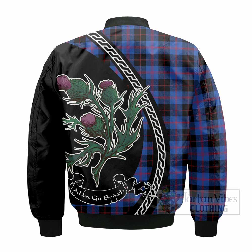 Maule Family Crest Tartan Bomber Jacket Alba Thistle Inspired - Tartan Vibes Clothing
