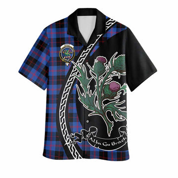 Maule Family Crest Tartan Hawaiian Shirt Alba Thistle Inspired