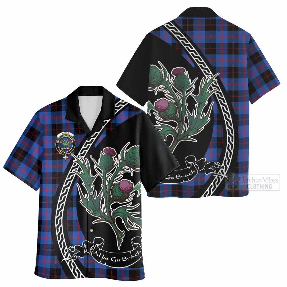 Maule Family Crest Tartan Hawaiian Shirt Alba Thistle Inspired - Tartan Vibes Clothing