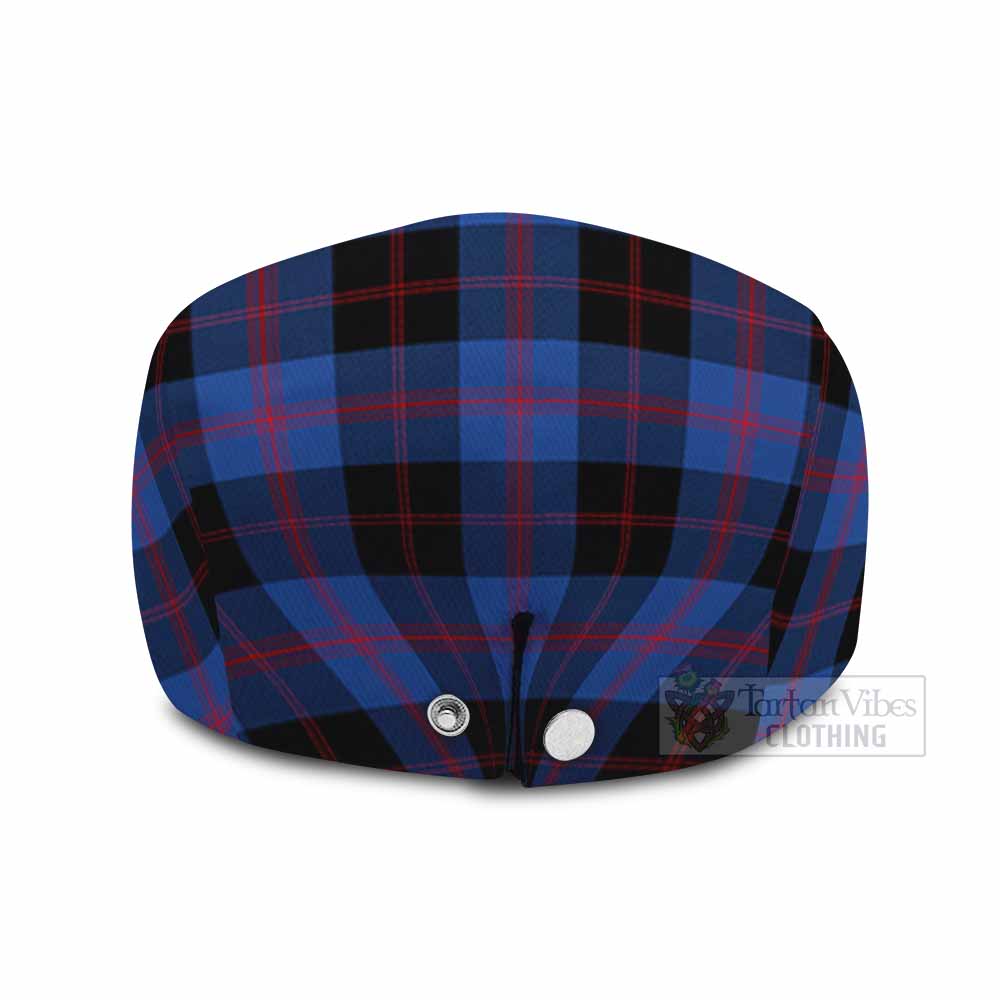 Maule Family Crest Tartan Jeff Cap, Tartan Flat Cap