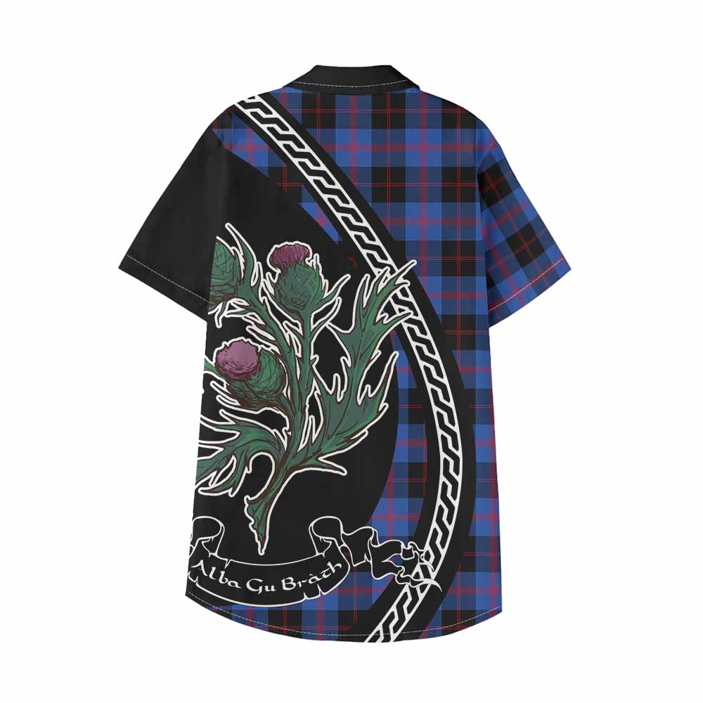 Maule Family Crest Tartan Kid Hawaiian Shirt Alba Thistle Inspired - Tartan Vibes Clothing