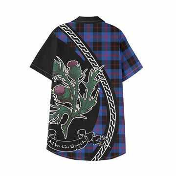 Maule Family Crest Tartan Kid Hawaiian Shirt Alba Thistle Inspired - Tartan Vibes Clothing